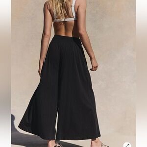 Free people beach black cotton palazzo pants